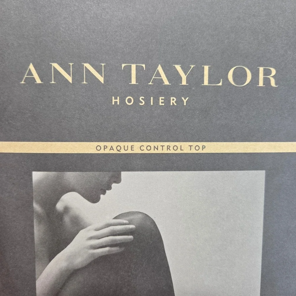 Ann Taylor Hosiery 2 Pack‎ Black Opaque Control Top Tights Small NIP